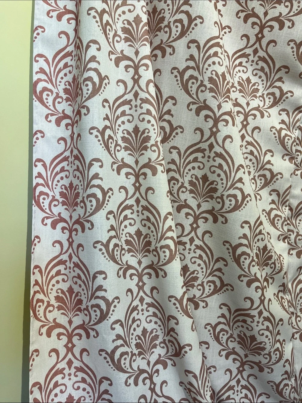 Curtain Panel in Cream and Brown